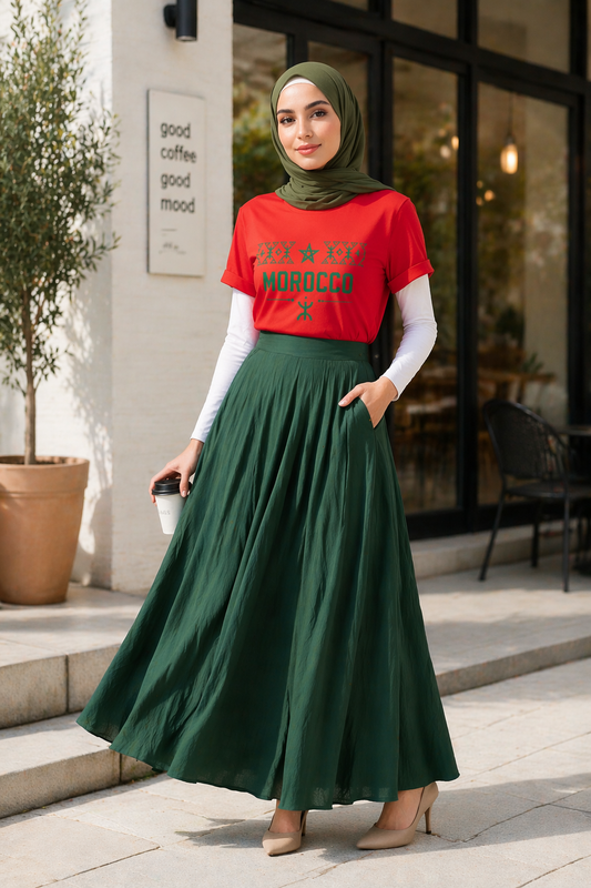 Morocco Atlas Lions Tee — Women's Soccer Fan Shirt