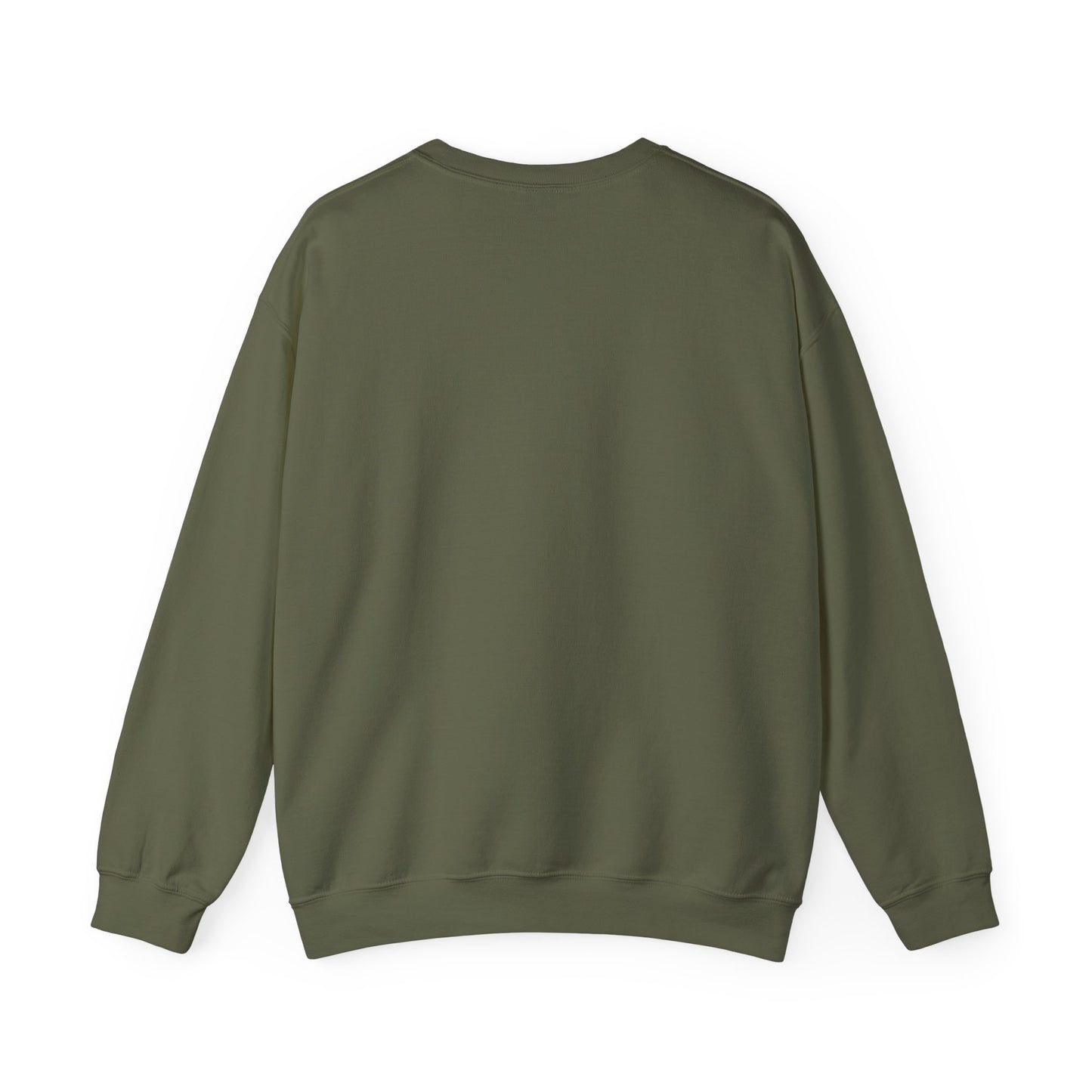 Roots of Peace tree illustration Crewneck Sweatshirt | Olive green nature design