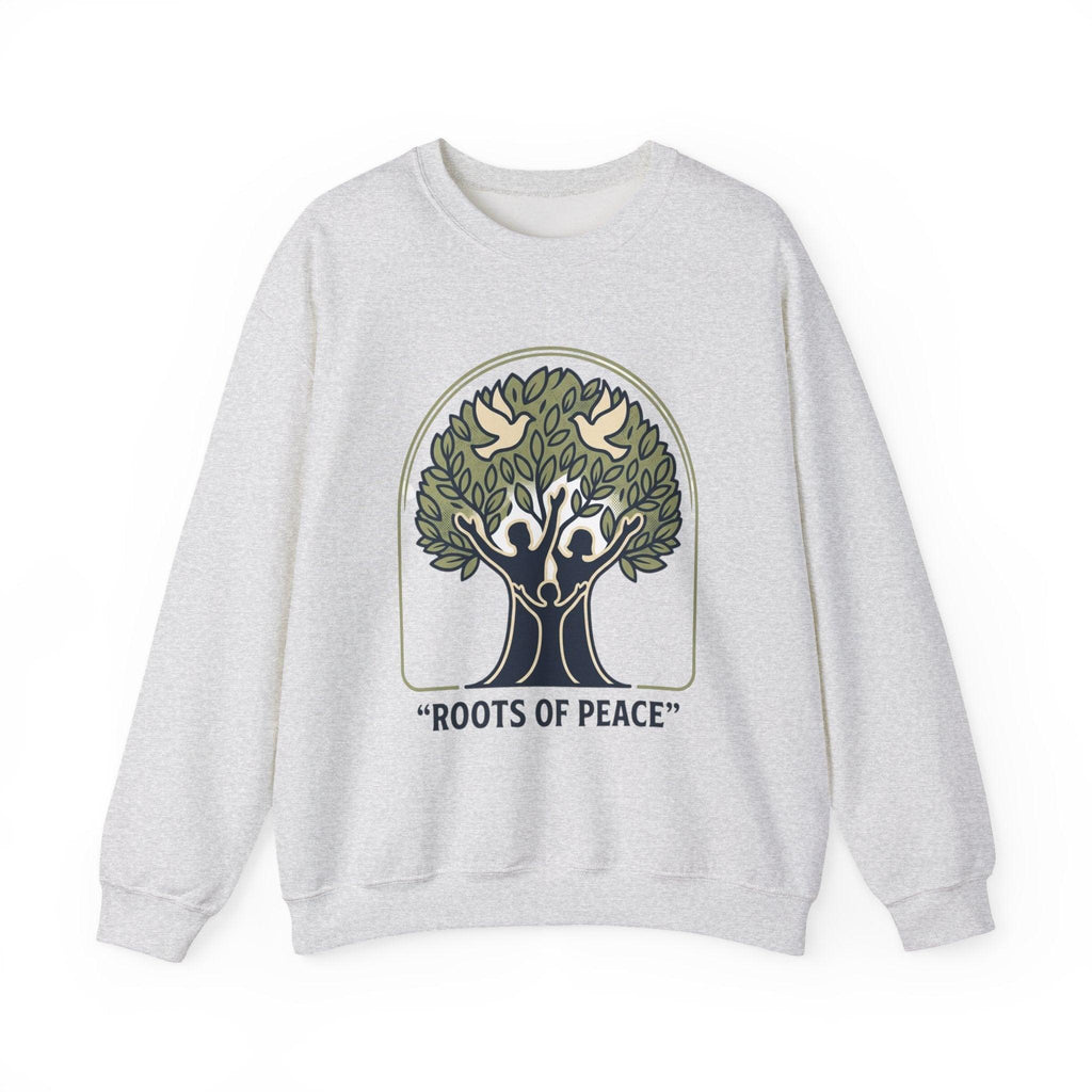 Azura Heritage Olive Heritage Sweatshirt – Amazigh-Inspired Embroidered Sweatshirt Printify