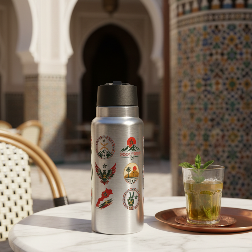Moroccan Tumbler - Riad Courtyard Lifestyle Shot