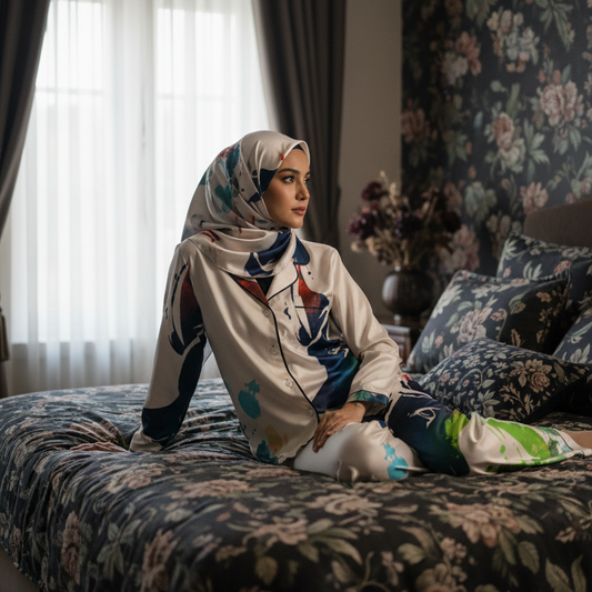 The Midnight Garden Set™ - Hijab Model Shot